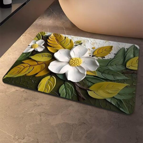 Floor Mat, Doormat, Bathroom Carpet Cushion Mat Bathroom mat Water Absorbing Non Slip Floor mat Quick Drying Water for Home Diatomite Door Mat Soft Silicone Super Absorbent(MULTI-DESIGN)